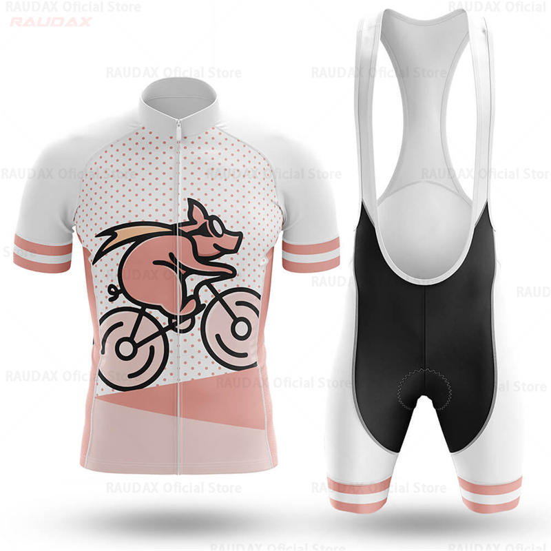 Cycling Gear Padding - Men's Funny Pig Cartoon Anime Cycling