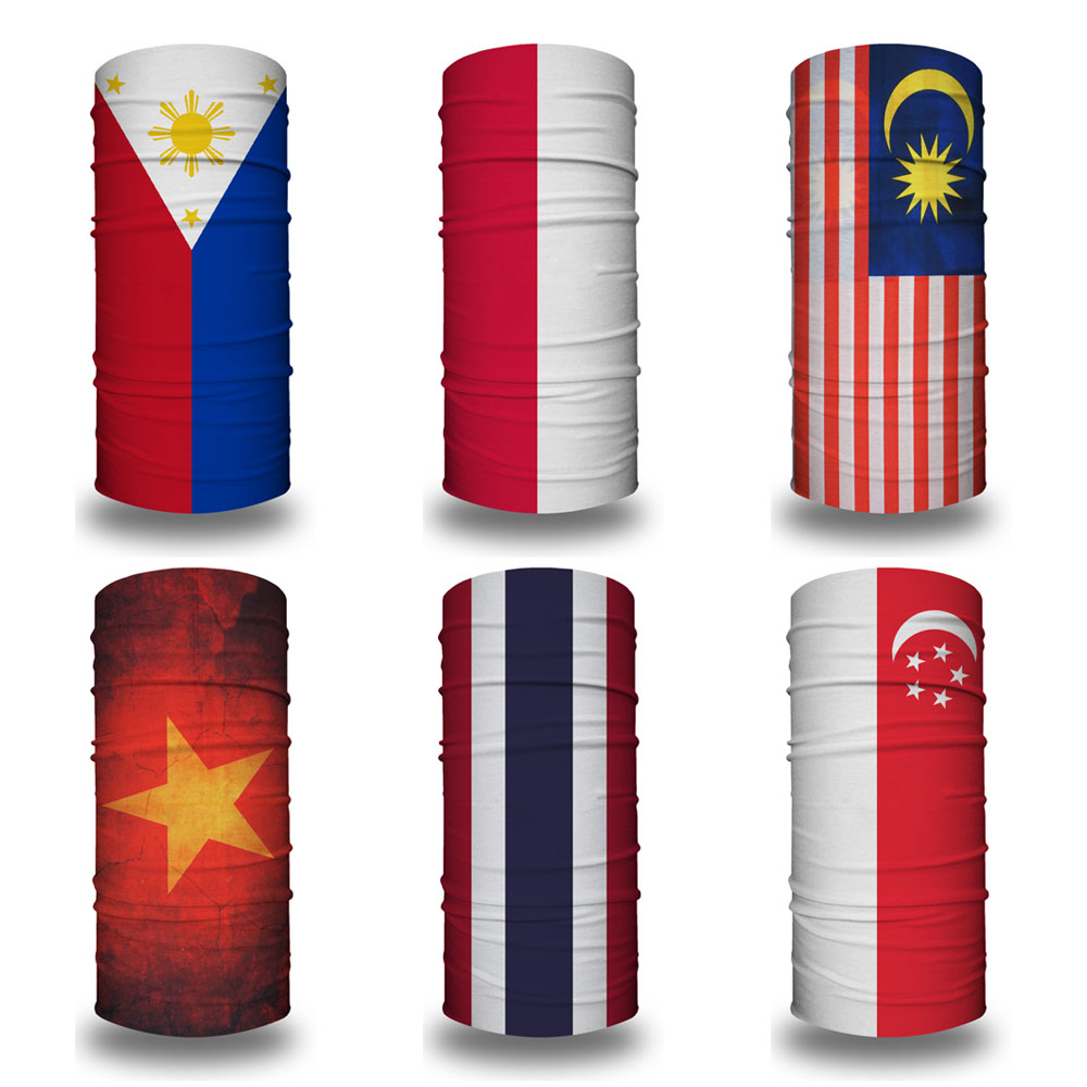 Cycling Gear Man - Philippines Singapore Indonesia Malaysia Flag Neck