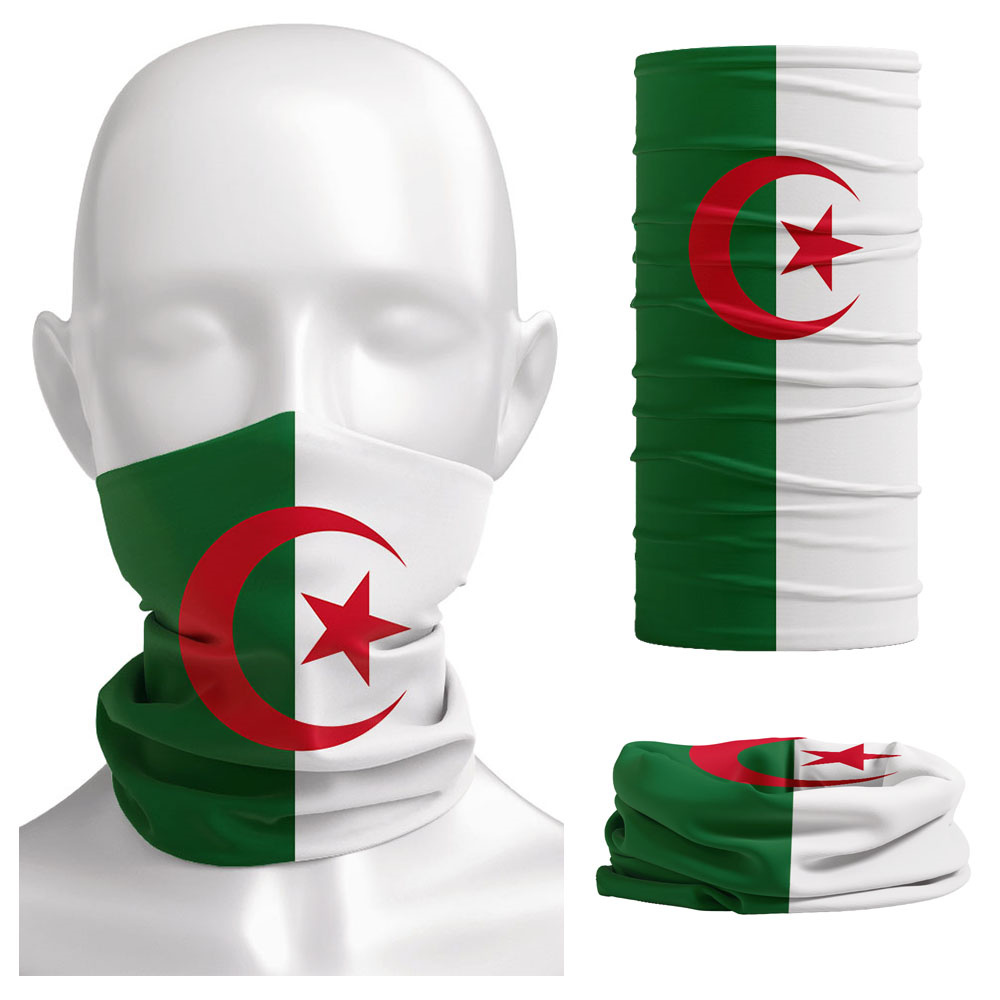 Cycling Gear Usa - Algeria Flag Printed Bandana Headwear Riding