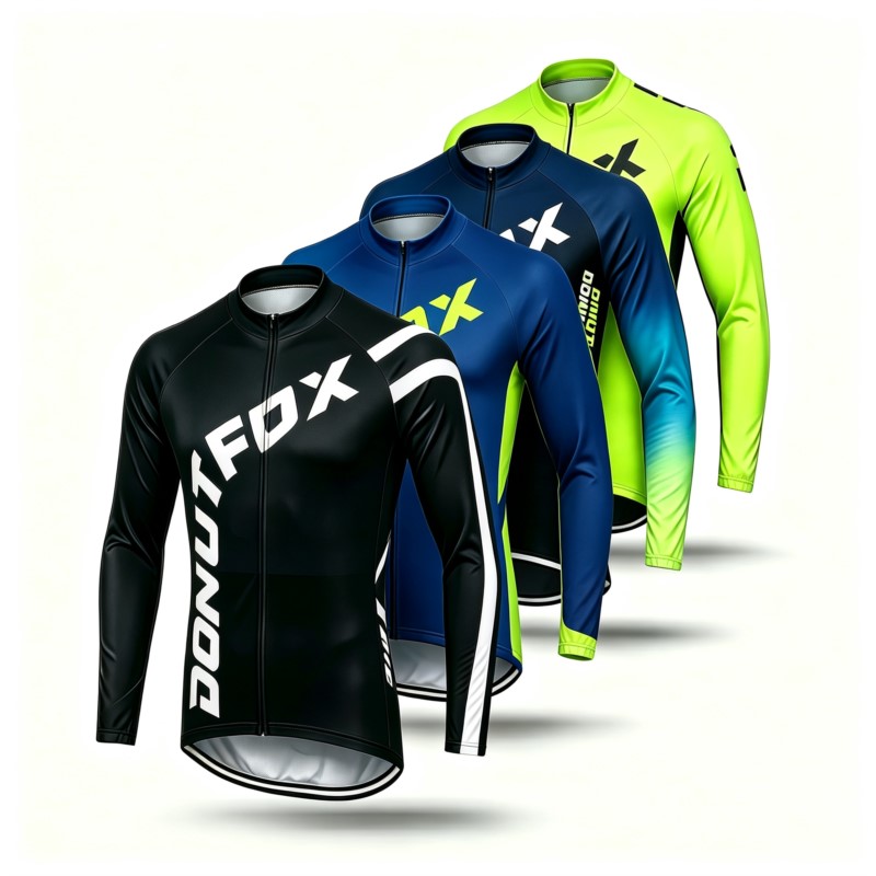 Cycling Jersey - Men Long Sleeve MTB Jersey &