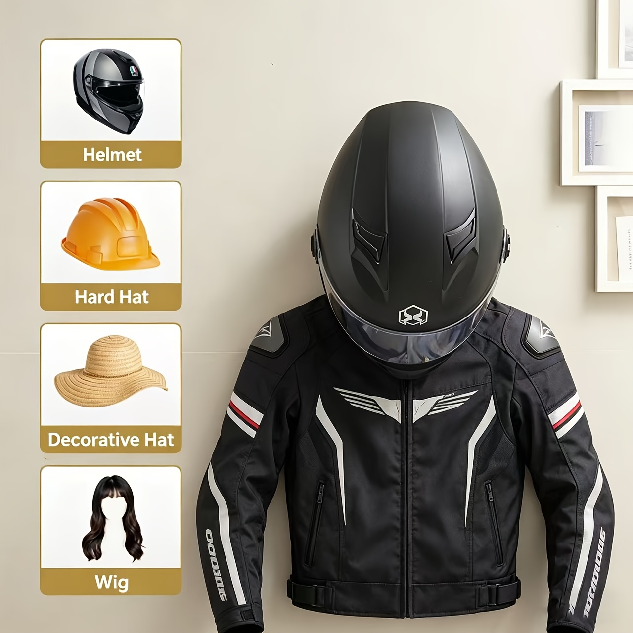 Motorcycle Helmet Holder Solid - огляд і ціна Cycling Gear Wall Mount