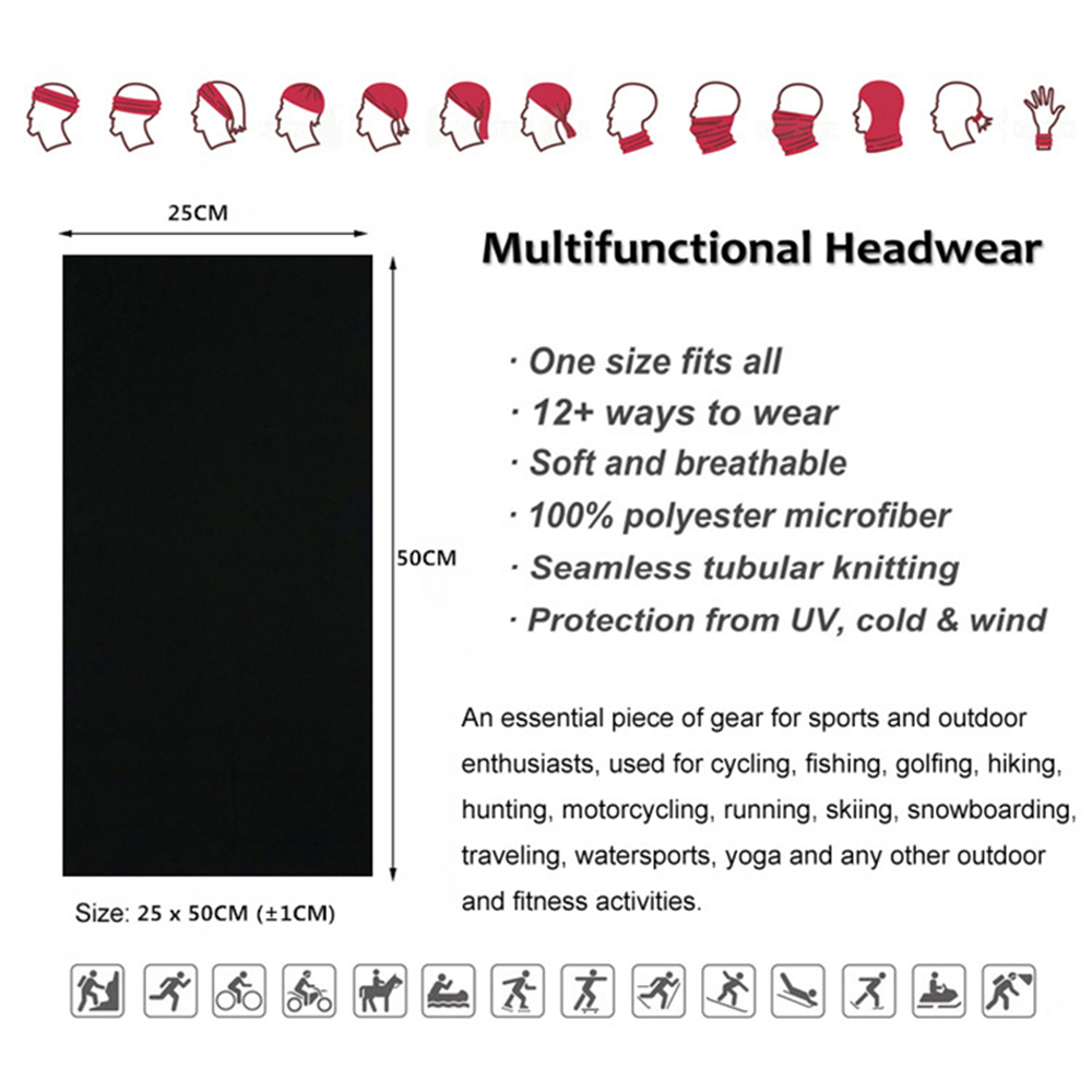 Seamless Solid Color Bandanas  - огляд і ціна Cycling Gear Man