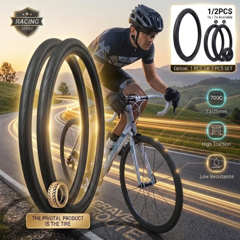 1/2 PCS 700C Road Bike Tire 70 - огляд і ціна Cycling Gear Gravel